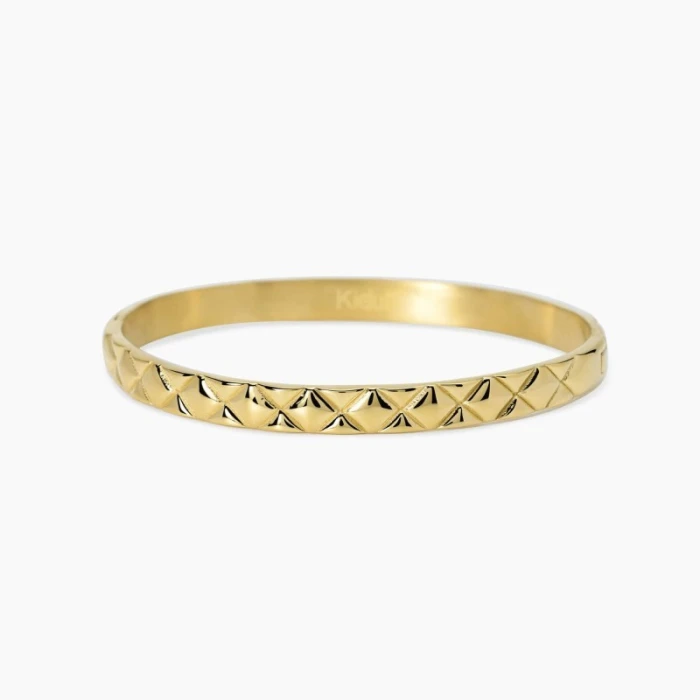 Pulsera matelassé en dorado