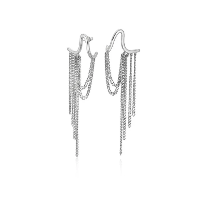Pendientes largos diseño de cortina de cadenas