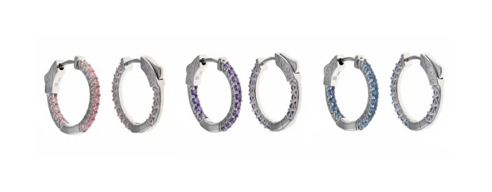 PENDIENTES AROS LAVANDA