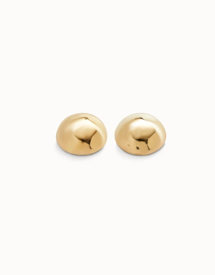 Pendientes bañados en oro 18k en forma de bola
