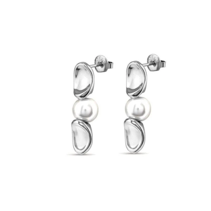 PENDIENTES OVAL Y PERLA