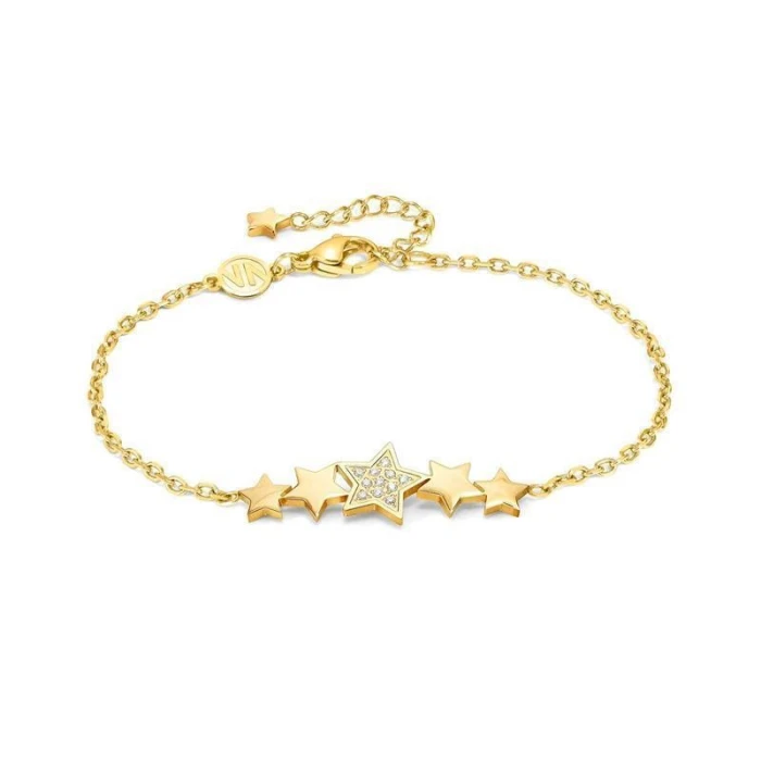 Pulsera Nomination Misstrendy Estrellas Acero Inoxidable Baño Oro y Circonitas