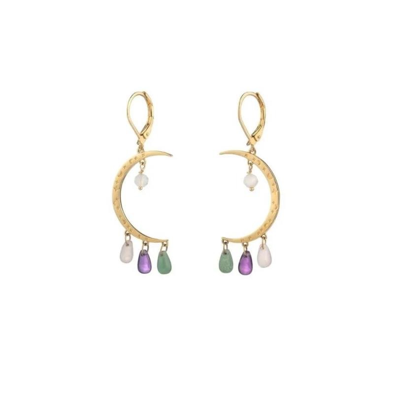 PENDIENTES LUNA OR