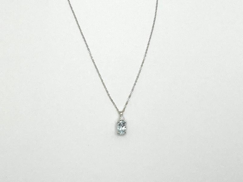 GARGANTILLA BTE 0,02CTS Y AGUAMARINA 6*4