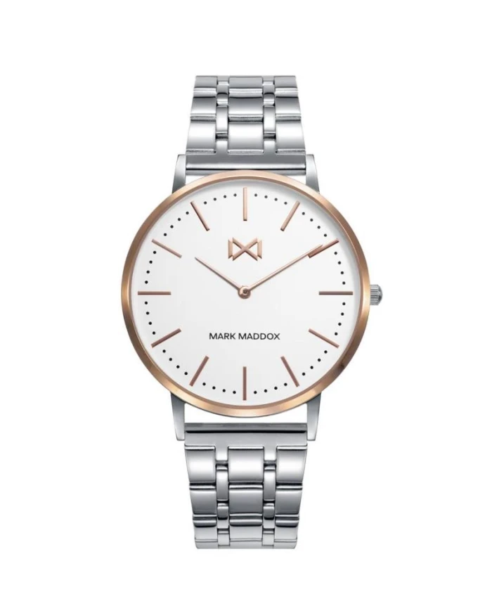 Mark Maddox GREENWICH de acero ip rosado y brazalete