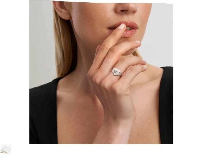 ANILLO MESSAGGI D'AMORE EN PLATA 925 TIPO SELLO CORAZÓN