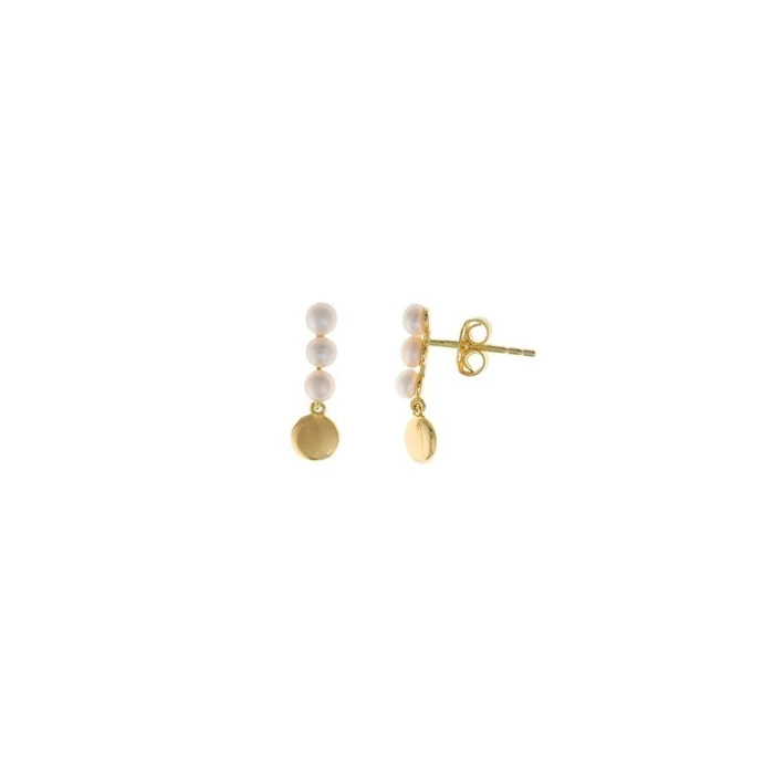 PLATA SALVATORE PENDIENTES PERLAS MINI