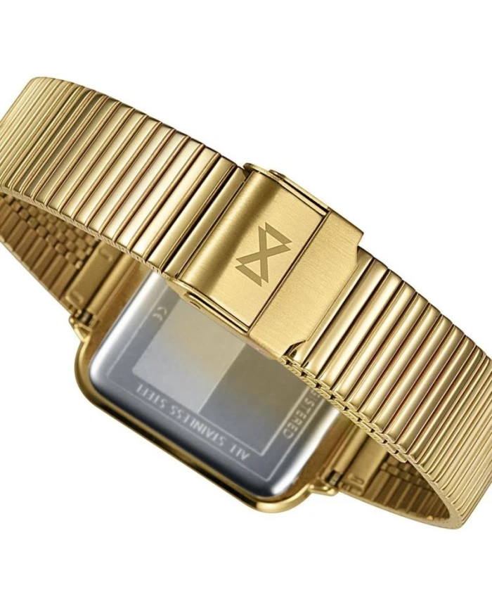 Mark Maddox Notting digital de acero con IP dorado y brazalete