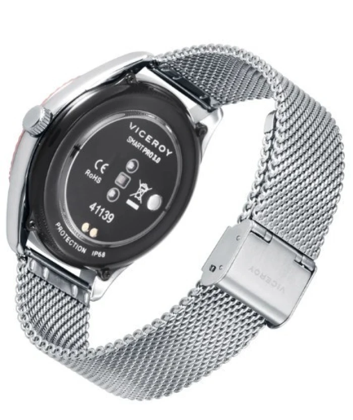 Reloj Smart caja bicolor y malla milanesa de acero