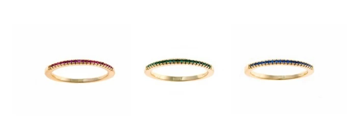 Anillo Salvatore Plata Baño Oro y Circonitas Azul Zafiro