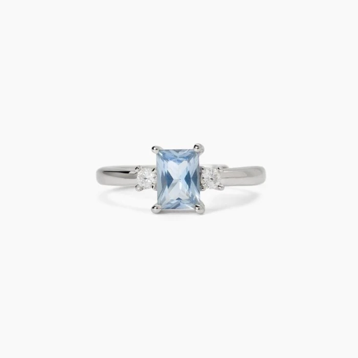ANILLO PLATA AGUAMARINA