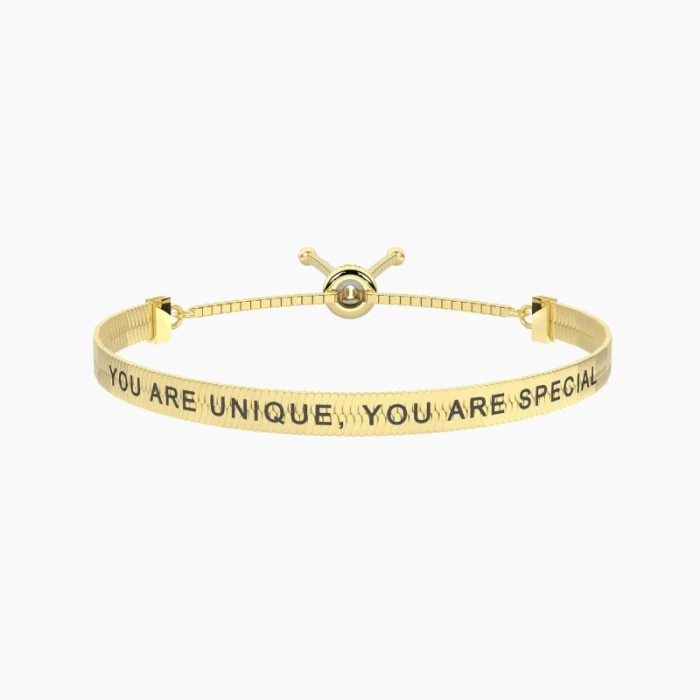 Pulsera ajustable de mujer con frase