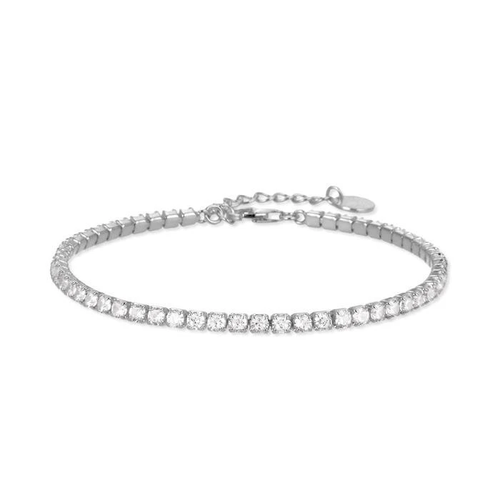 Pulsera Luxenter Tahu Plata Baño Rodio y Circonitas brillantes