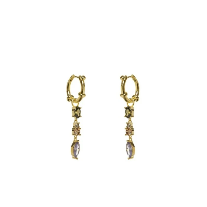 PENDIENTES CON PIEDRAS DE COLORES