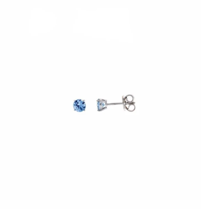 PENDIENTES PLATA RODIO BRILLANTE CIRCONITA ESPINEL AZUL