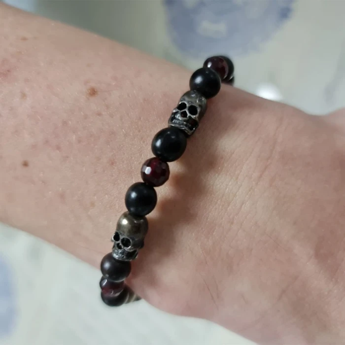 PULSERA CUENTAS CALAVERAS