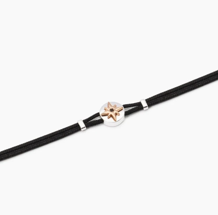 Pulsera de hombre con rosa de los vientosCrucero
