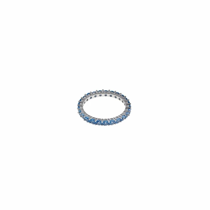 SORTIJA PLATA RODIO CIRCONITAS AZUL