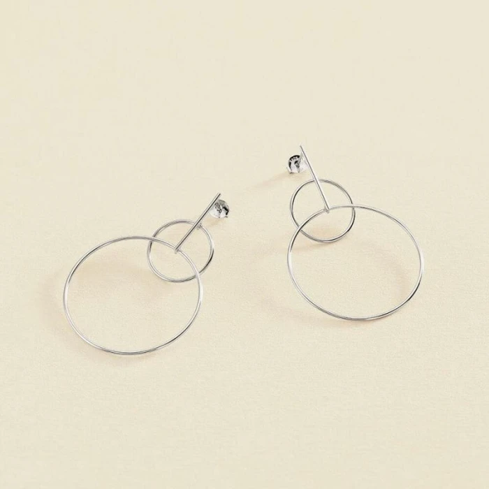 PENDIENTES LARGOS CASSINI - PLATA
