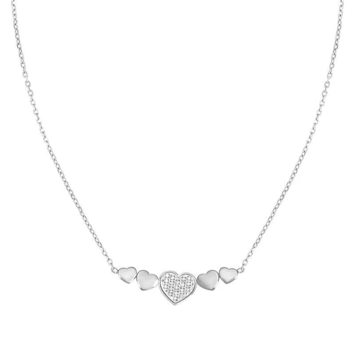 Gargantilla Nomination Misstrendy Corazones Acero Inoxidable y Circonitas