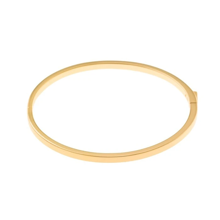 PLATA SALVATORE PULSERA DORADA TUBO CUADRADO