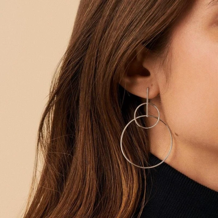PENDIENTES LARGOS CASSINI - PLATA