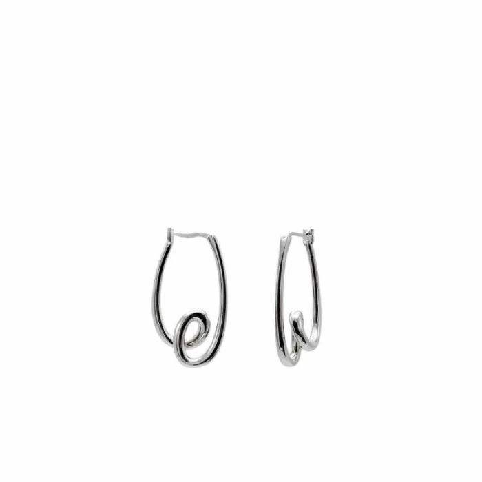 Pendientes originales de plata diseño de tirabuzón