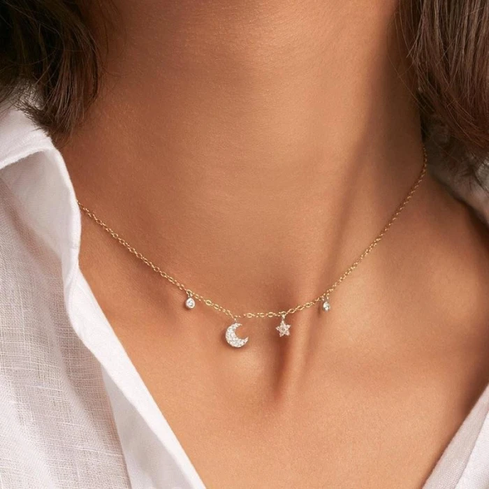 COLLAR CORTO SARA - PLATA / ORO
