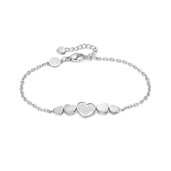 Pulsera Nomination Misstrendy Corazones Acero Inoxidable y Circonitas