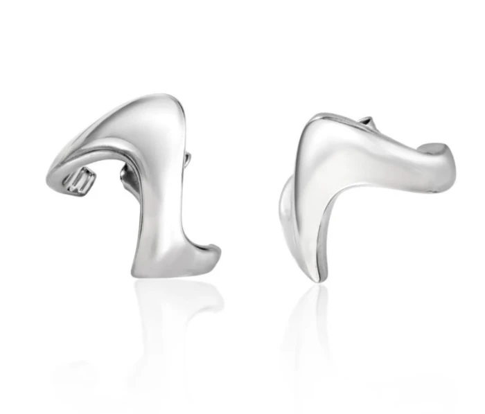 Pendientes originales de plata diseño punta triangular