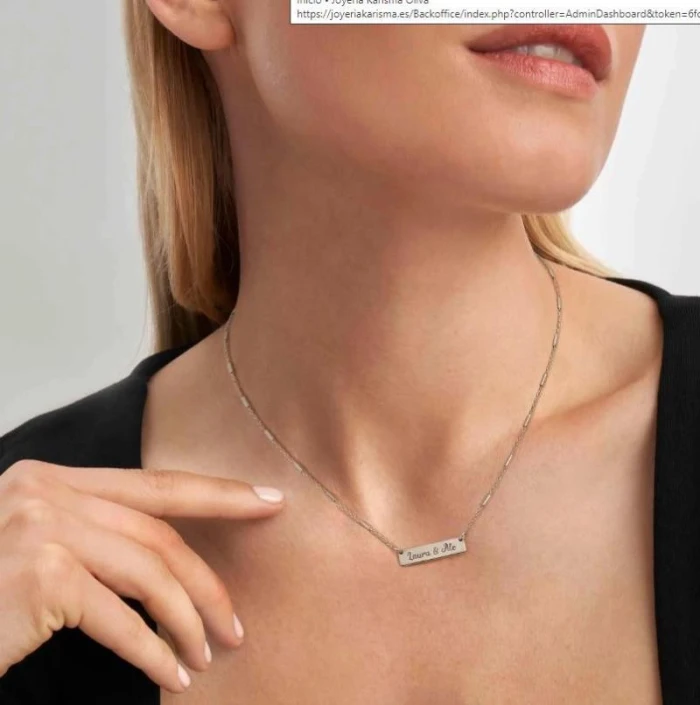 COLLAR MESSAGGI D'AMORE CON PLACA GRABABLE