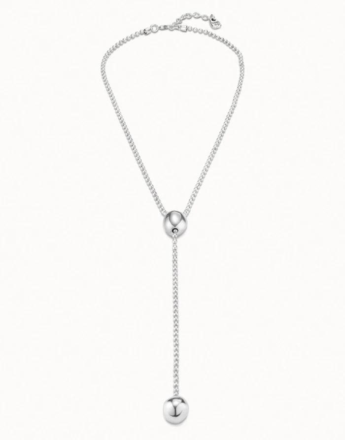Collar largo bañado en plata de ley