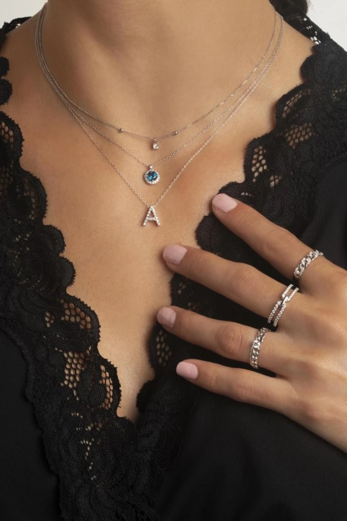COLLAR ORO BLANCO DIAMANTE