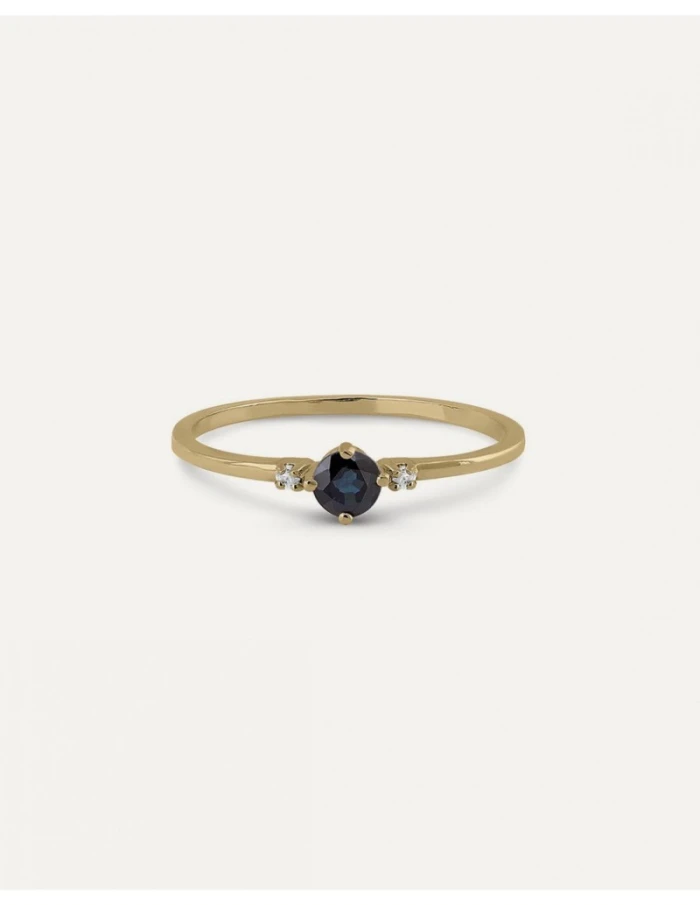 ANILLO MINI CROWN ZAFIRO Y DIAMANTES