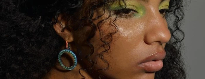 PENDIENTES PLATA CHAPADO DORADO Y VERDE BARRA CIRCONITAS LAVANDA CIRCULO CIRCONITAS LAVANDA ALREDEDOR NANO VERDE