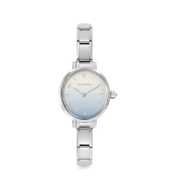 Reloj Time con esfera oval Azul esfumado