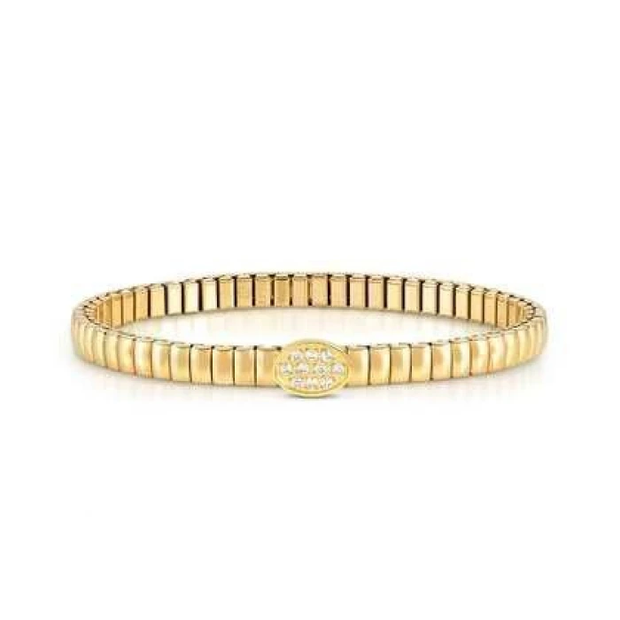 Pulsera XTE XSMALL ed. LIFE en acero y circonitas ac. ORO AMARILLO OVAL