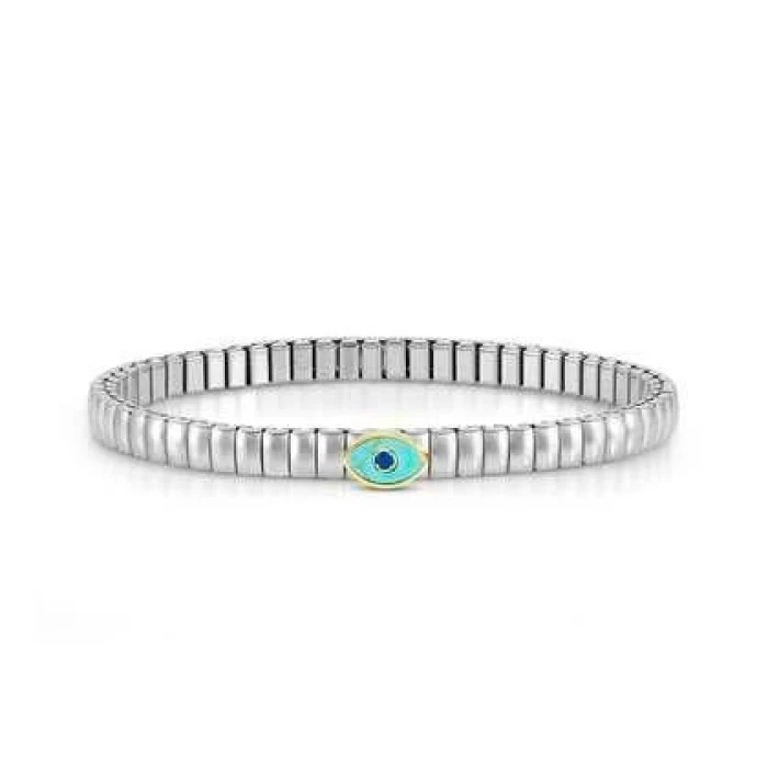OJO TURQUESA Pulsera XTE XSMALL ed. LIFE en acero, piedra y circonitas