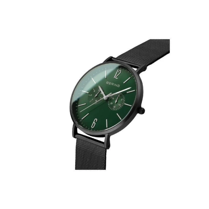 Reloj Bering Classic Negro Mate y Verde Analógico