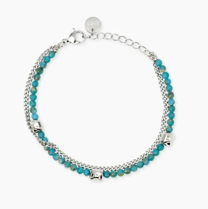 Pulsera ajustable de doble cadena