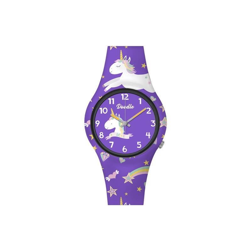 RELOJ INF UNICORNIO LILA