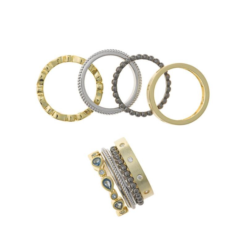 SORTIJA PLATA CHAPADO DORADO RUTENIO Y RODIO