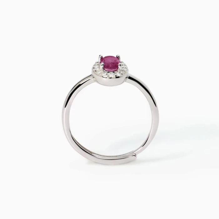 ANILLO PLATA RUBÍ
