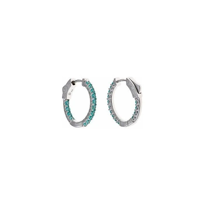 PENDIENTES AROS AZUL PARAIBA