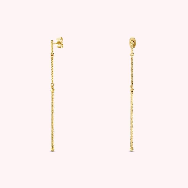 Pendientes largos MAAT - Dorado