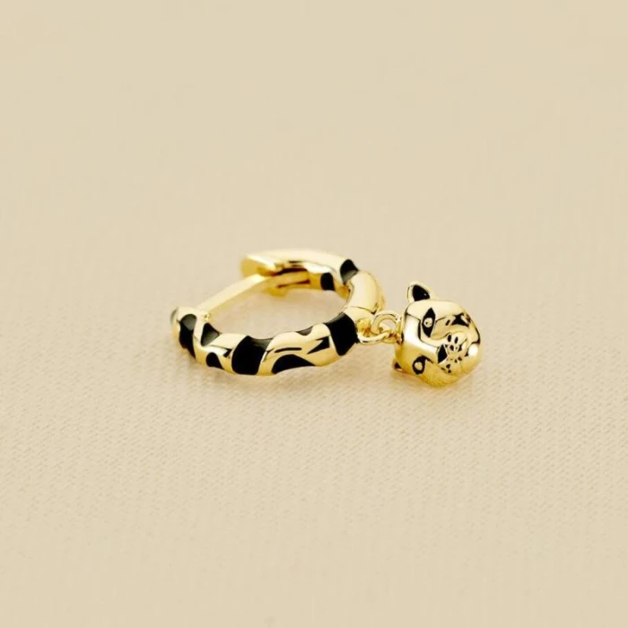Piercing criolla LEOPARD - Negro / Oro