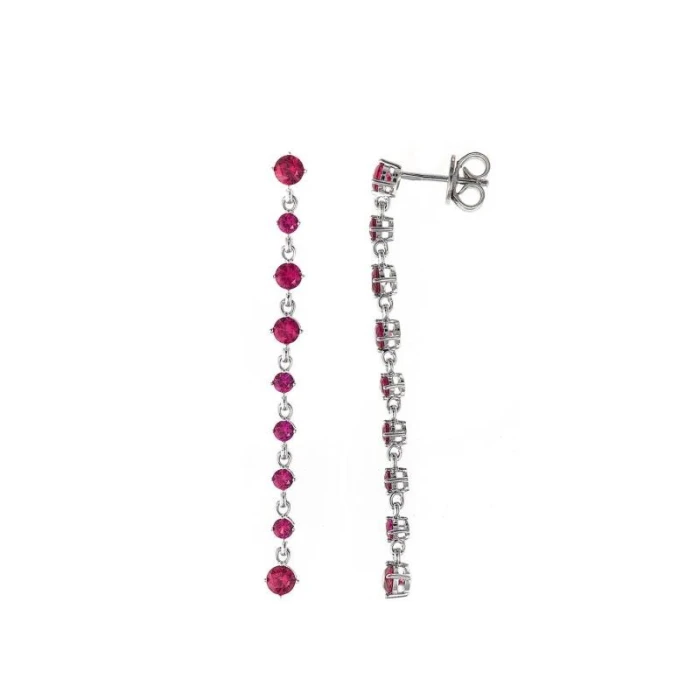 PLATA SALVATORE PENDIENTES RUBI