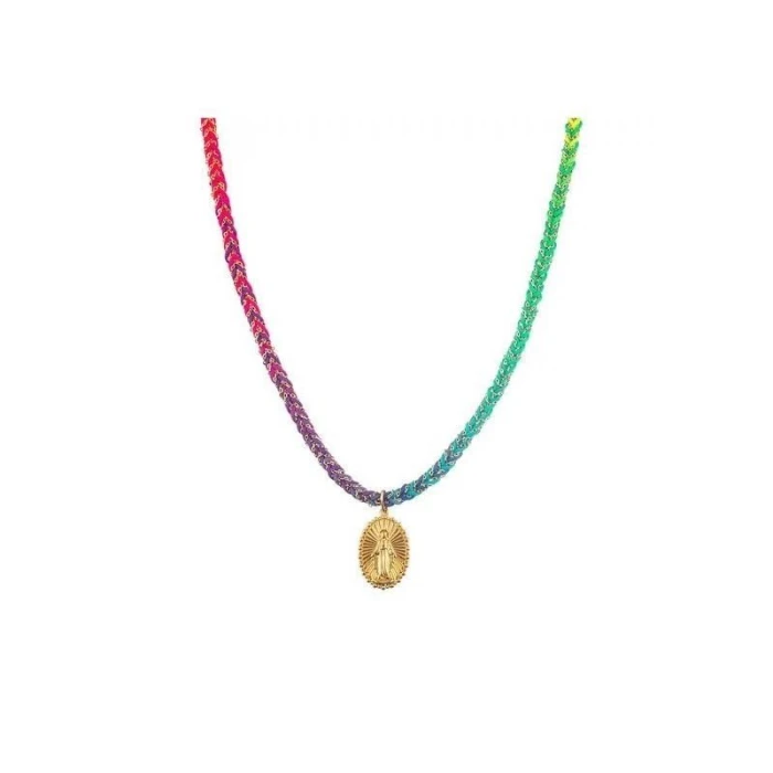 COLLAR CORTO POWER - MULTICOLOR - ORO -