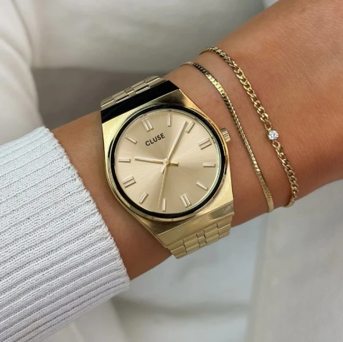Retro 70's Watch Steel, Full Gold Colour