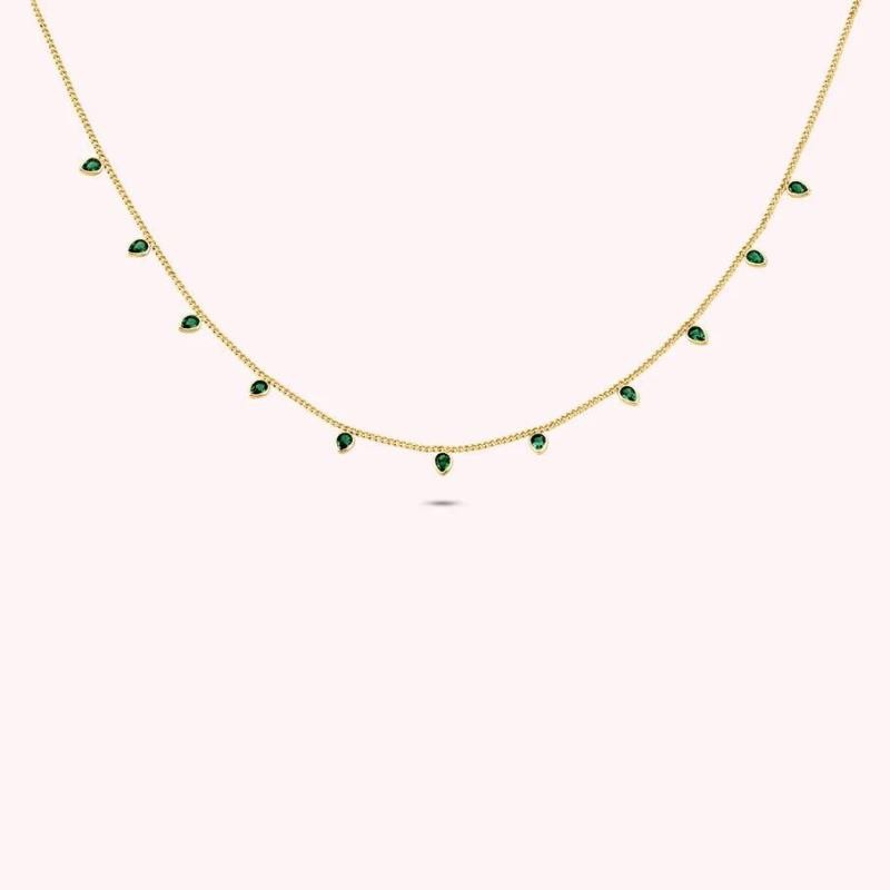 Collar corto NEITH - Verde / Oro